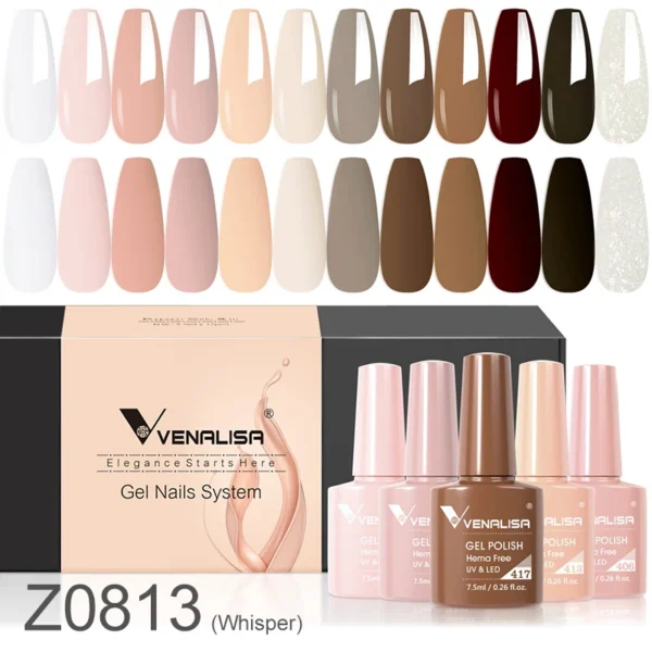 Venalisa Milky White Jelly Color TPO FREE HEMA FREE Nail Gel Polish Soak Off UV LED Gel Varnish Full Coverage Nail Manicure - Image 4