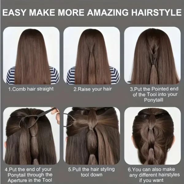 5pcs Hair Styling Set: Includes Hair Spray Bottle, Sleeping Rat Tail Comb, Sectioning Comb, and Edge Brush Hair Cap Salon - Image 5