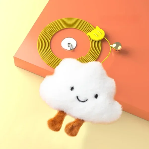 Cat Rope Long Rope Teasing Cat Toy Accessories Pet Kitten Toy Cat Toy Swing Sticky Disc Elastic with Bell Hanging Door Teasing - Image 3