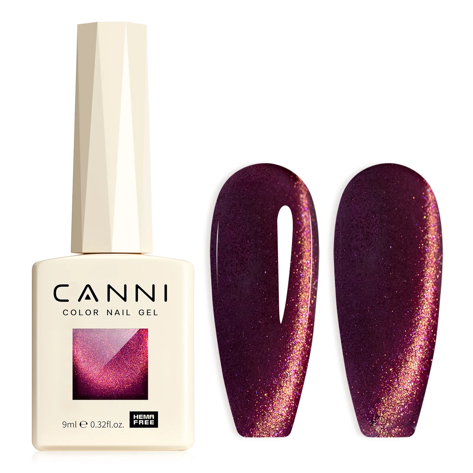 kf-Sdca4660b7ec1418783c8aebc5fb61baf8 CANNI HEMA FREE TPO FREE 9ml Glitter Silver Cat Magnetic Gel Nail Polish Galaxy Diamond Full Coverage Pigmented Gel for Nail - Image 1