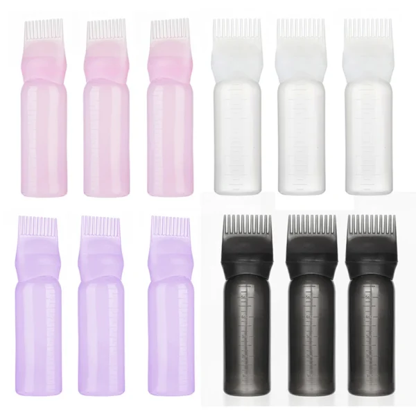 kf-Sdda6319bf02643c2b5ad2c03322d792d3 3pcs180ml Hair Oil Applicator Bottle Repeatable Filling Bottle Oil Applicator Bottle for Hair Professional Hairdressing Tools - Image 1