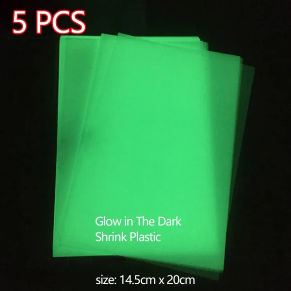 5Pcs Shrink Plastic Sheets Fun Thermal Heat Shrink Film Translucent Sheets Blank Shrink Art Film Paper For DIY 14.5x20cm - Image 2