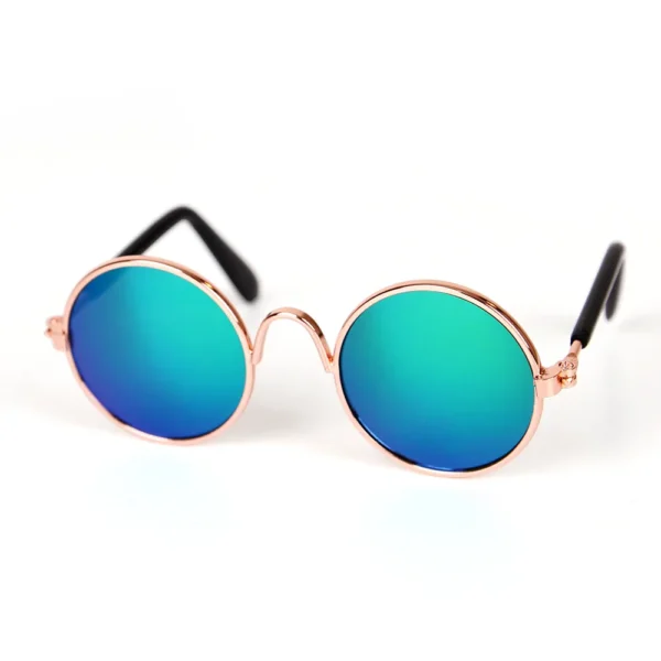 Vintage Round Pet Cat Sunglasses Pet Products for Small Dogs Dog Kitten Puppy Cat Accessories Reflection Eyewear Glasses - Image 5