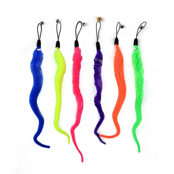 9 Pack Colorful Feather Replacement Head Funny Cat Stick Tassel Feather Feather Fishing Rod Cat Toy Set Cat Toys Interactive - Image 3