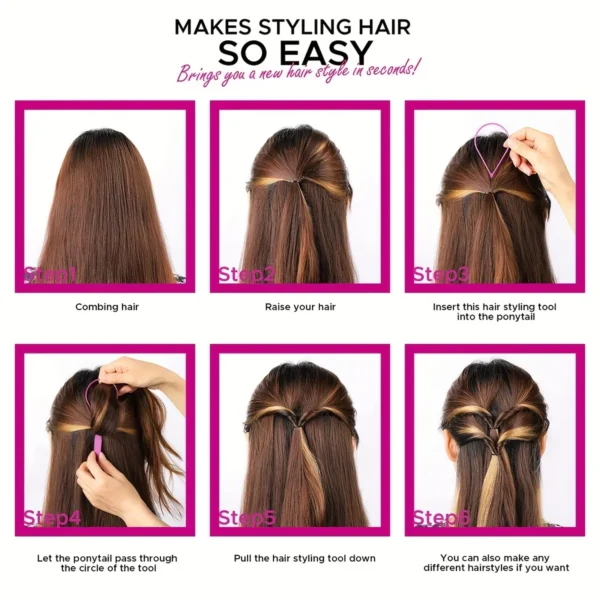 5-Piece Hair Styling Tools Set for Curly/Normal Hair Unisex Adult Unscented Hair Care Kit with Octopus Detangler Brush Comb - Image 2