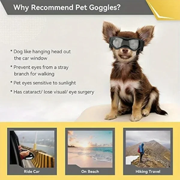 UV Protective Goggles for Dogs Cat Sunglasses Cool Protection Eyewear for Small Medium Dogs Outdoor Riding Pets Accessorie - Image 5