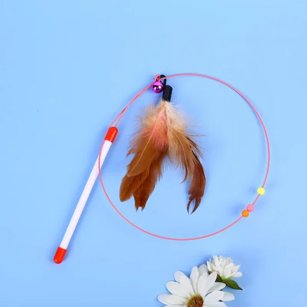 Wire Feather Cat Tickling Stick Pet Products for Cats Pet Cat Toys Interactive Cat Stick Toy Kitten Playing Pet Accessories - Image 3