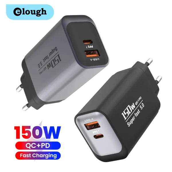 kf-Se24786b4967f494b9585b409686bea8cr 150W USB Type C Super Fast Charging Mobile Phone Charger QC3.0 PD3.0 EU/UK/US Charger For Iphone 17 16 15 Samsung Huawei Xiaomi - Image 1