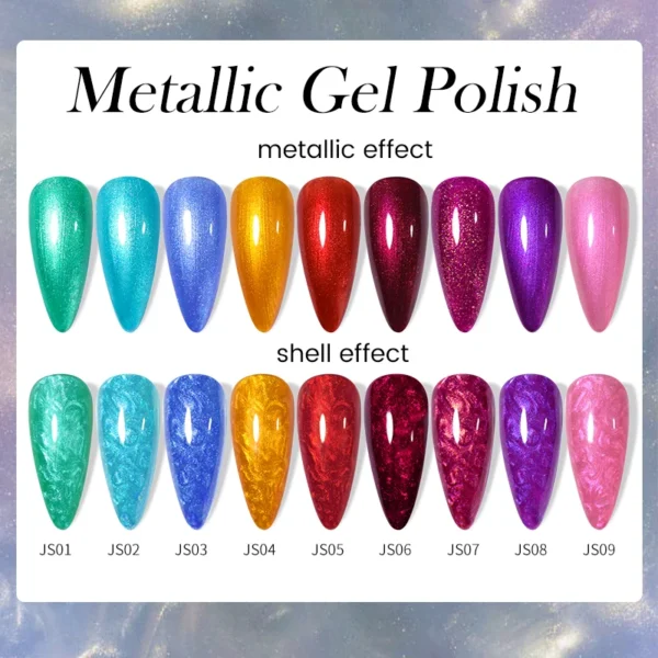 LILYCUTE 7ml Metallic Gel Nail Polish Red Chrome Mirror Effect Thread Shell Nail Gel Quick Dry Semi Permanent UV Gel Nail Art - Image 3
