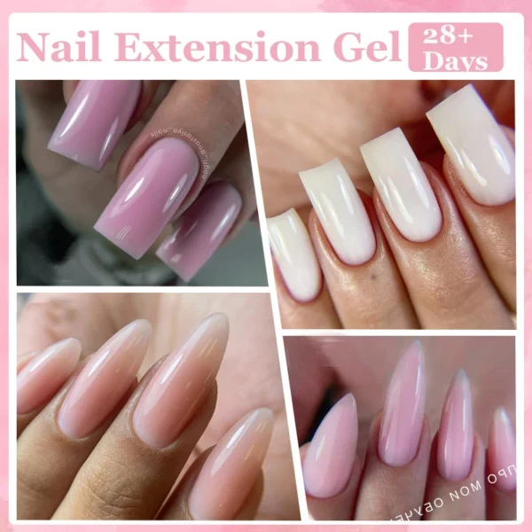 LILYCUTE Extension Nail Gel Polish Glitter Vernis Semis Permanent UV Gel For Manicure Nail Art Prolong Construction Gel - Image 2