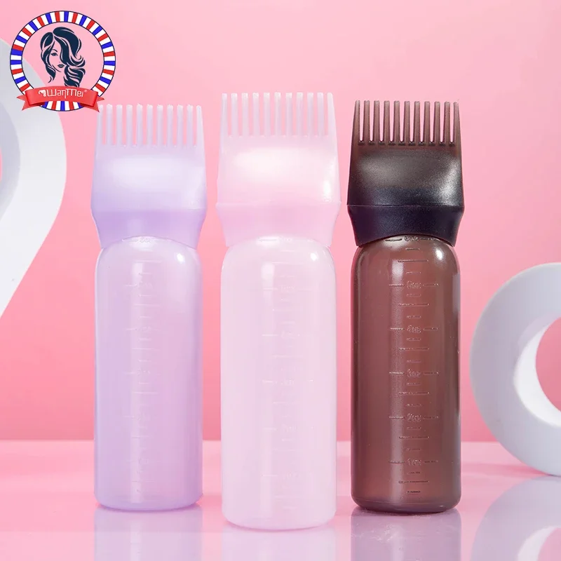 kf-Se2d7bde66cc74c0c88ce814ed609701d3 120ml 4.06oz Hair Dyeing Bottle Squeeze Applicator Bottle Oil Plastic Hair Dye Bottle Hair Coloring Hairdressing Styling Tool - Image 1