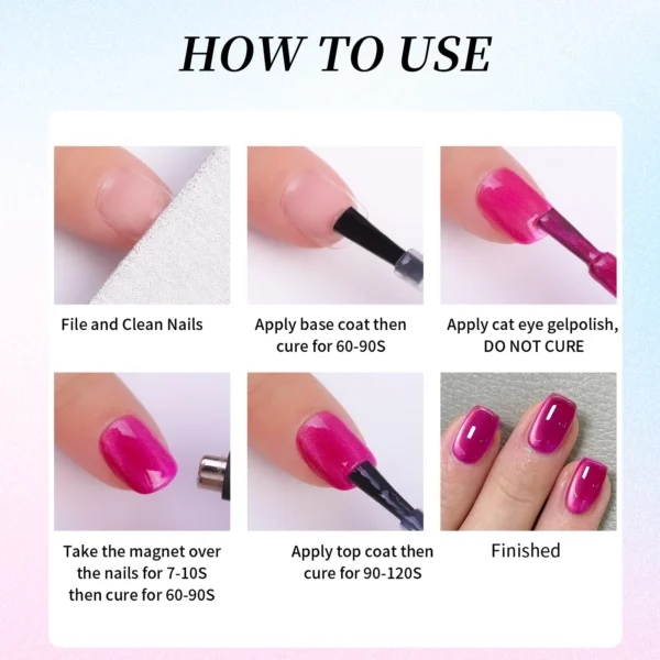 7.5ml cat eye magnetic gel nail polish jelly amber pink semi-permanent nail polish UV LED nail gel varnish polish nail supplies - Image 4