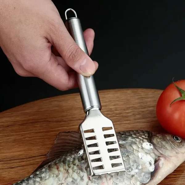 1PC Stainless Steel Fish Scale Knife Scale Scraper Sawtooth Scraping Boning Filleting Cut Scrape Dig Maw Knife - Image 3