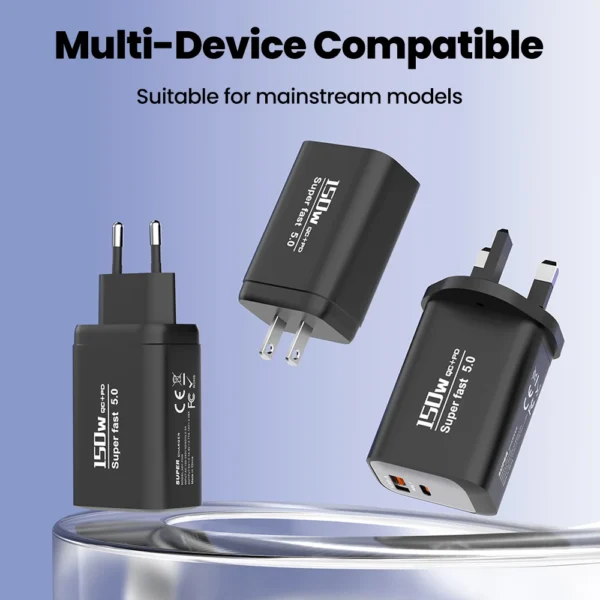 150W USB Type C Super Fast Charging Mobile Phone Charger QC3.0 PD3.0 EU/UK/US Charger For Iphone 17 16 15 Samsung Huawei Xiaomi - Image 5