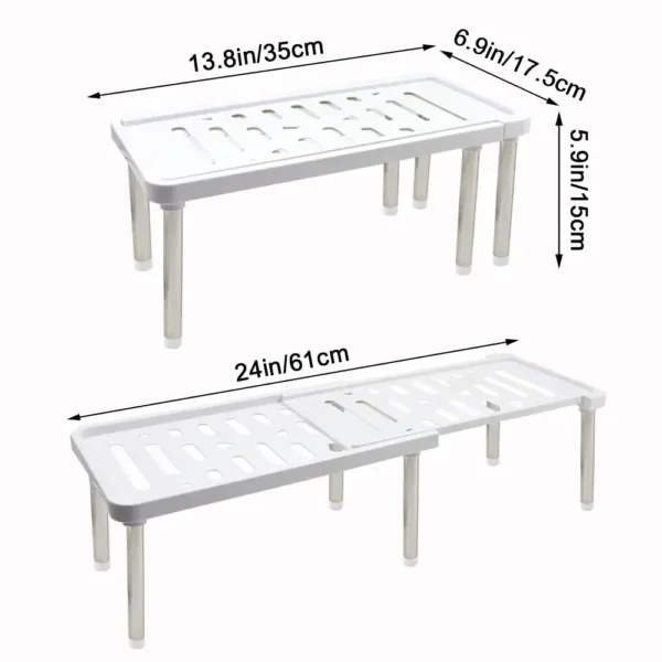 Étagère rétractable, 1 pièce, support de rangement multifonction, organisateur d'articles ménagers, bouteille d'assaisonnement - Image 6