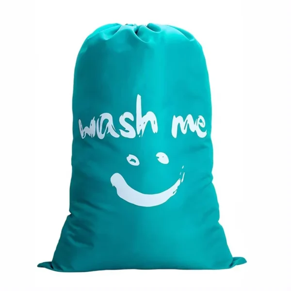 Smile Shape Nylon Laundry Bag Wash Me Travel Storage Pouch Machine Washable Dirty Clothes Organizer Wash Drawstring Bag - Image 6
