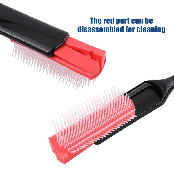 2pc/set Denman brush curly hair 9-Row Detangling Hair Brush Scalp Massager Straight Wet Comb magic demelant Women's hair brush - Image 5