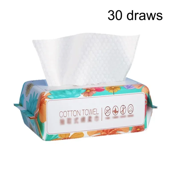 100PCS Natural Disposable Face Towel Travel Facial Cleansing Wet And Dry Makeup Remover Pearl Cotton Soft Makeup Nonwoven Towel - Image 3