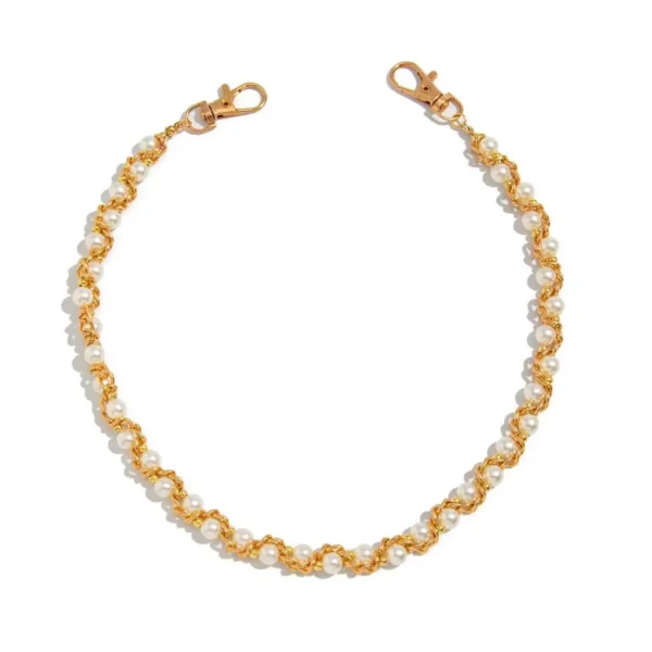 Ingemark Punk Imitation Pearl Trousers Hipster Pant Jean Keychain Ring Clip for Men Tassel Bag Handbag Chain Women Jewelry Gift - Image 5