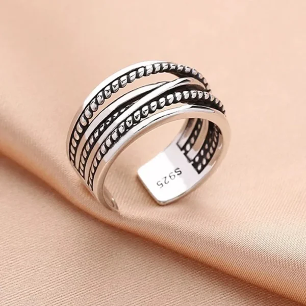 925 Sterling Silver Rings for Women Men Couple Minimalist Handmade Simple Interware line Ring Party Jewelry Gift Prevent Allergy - Image 7