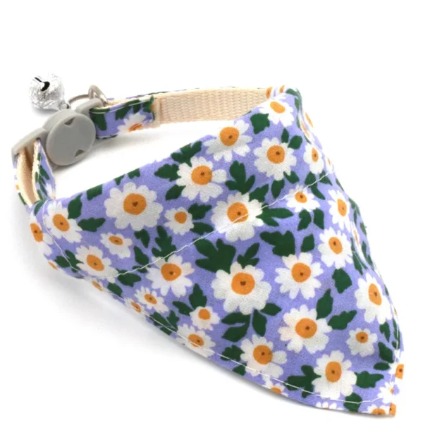 Adjustable Little Daisy Dog Neck Scarf Puppy Breakaway Pet Cat Dog Kitten Collar Bandana Kitten Accessories for Small Dogs - Image 2