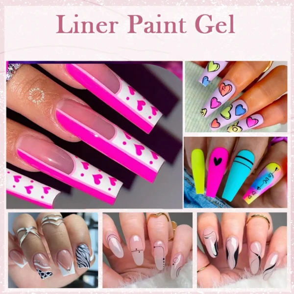 LILYCUTE Liner Gel French Nail Gel Polish UV LED Painting Gel Nail Art Design Gorgeous Glitter Color DIY Drawing Gel Varnishes - Image 4