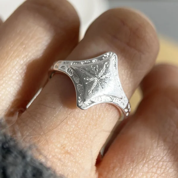 925 Sterling Silver Rings for Women Couple Minimalist Handmade Simple Gold Star Ring Fine Jewelry Gift Prevent Allergy - Image 5