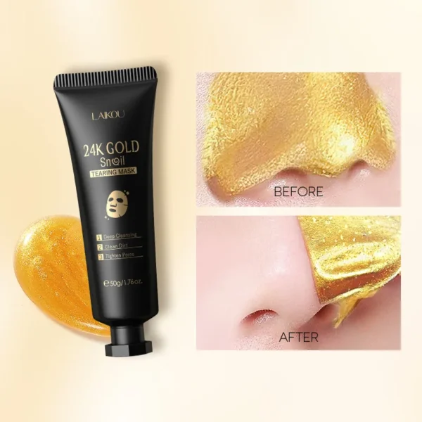 LAIKOU Sakura 24K Gold Peeling Face Mask Anti Wrinkle Whitening Acne Blackhead Removal Facial Tear Off Mask Skin Care Products - Image 6