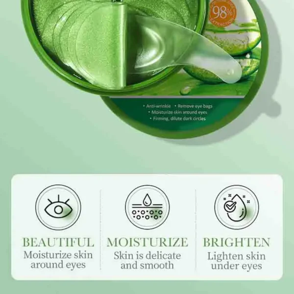 60pcs Aloe Vera Collagen Eye Mask Anti Dark Circles Removal Eyes Bags Moisturizing Firming Eye Patches Eyes Skin Care Products - Image 4