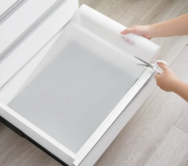 30/60cm 1.5/5M Drawer Mat Shelf Cover Liners Non Slip Waterproof Closet Placemat Table Pad Cabinet Oil-proof Liners Non-Adhesive - Image 3