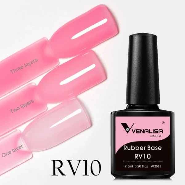 Venalisa Rubber Base Jelly Pink Color Collection Gel Nail Polish VIP4 Hema TPO Free Soak Off UV LED Gel Varnish Nail Manicure - Image 4
