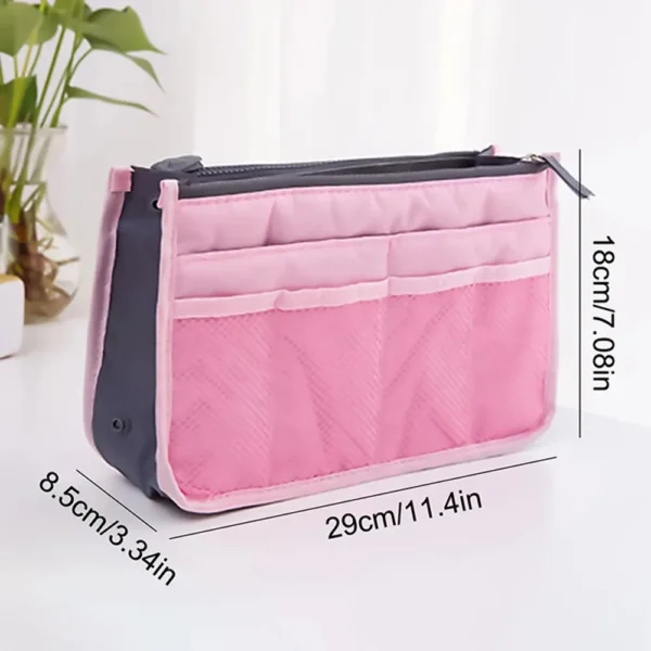 Multi Functional Large Capacity Makeup Bag Portable Double Zipper Toiletries Travel Storage Bag Mommy Bag Multi Pocket Cosmetic - Image 5