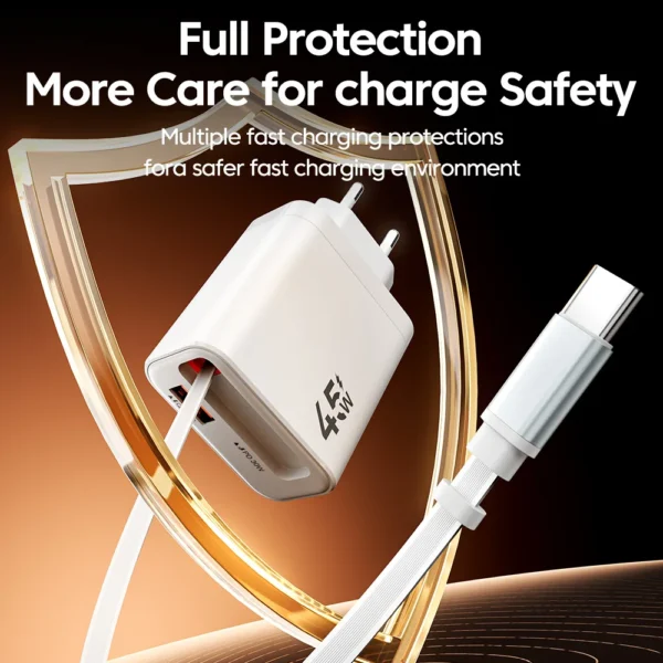 45W Super Fast Charge Type C USB Phone Charger With Retractable USB C Cable For Iphone 17 16 15 Samsung POCO Xiaomi - Image 5