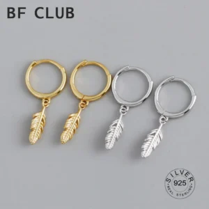 925 Sterling Silver Feather Tassel Earrings Charm Women Trendy Fine Jewelry Prevent Allergy Party Accessories Gifts