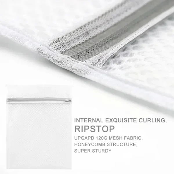 5Pcs Mesh Laundry Bags Durable Honeycomb Mesh Laundry Organizer Bags Reusable Washing Machines Bag - Image 4