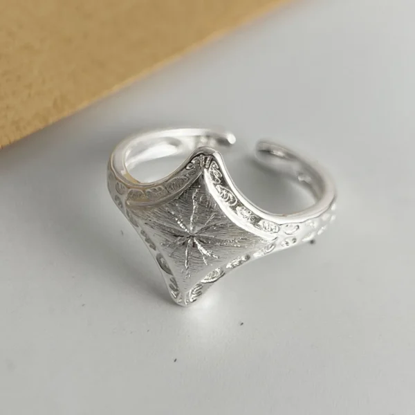 925 Sterling Silver Rings for Women Couple Minimalist Handmade Simple Gold Star Ring Fine Jewelry Gift Prevent Allergy - Image 4