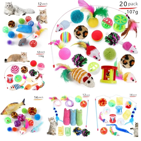 kf-Sefc85701b3c744c0b9cfb06b1978c2548 Cat Toys Mouse Shape Balls Foldable Cat Kitten Play Tunnel Chat Funny Cat Tent Mouse Supplies Simulation Fish Cat Accessories - Image 1