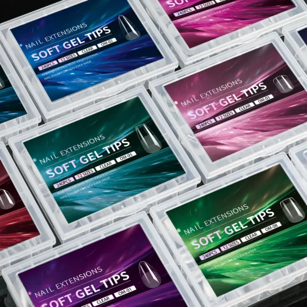 Luxury False Nail Tips Soft Gel Fingertip Semi-matte Capsules Almond French Coffin Full Cover Artificial Fake Nails Extension - Image 2