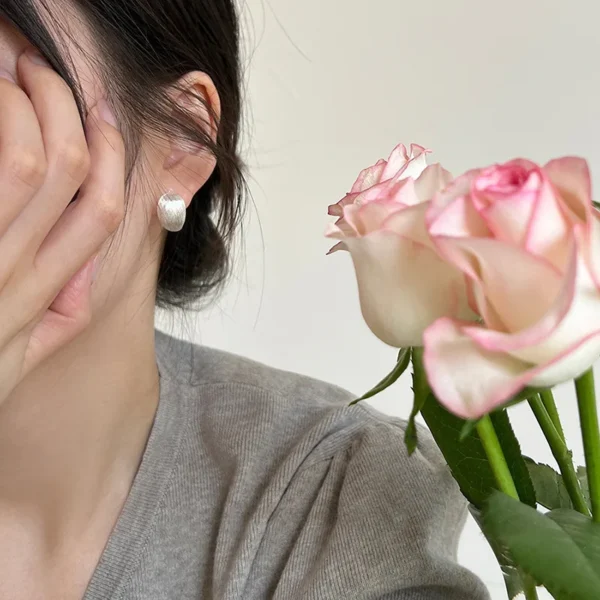 925 Sterling Silver Vintage Shinning Ball Earrings For Women Trendy Earring Jewelry Prevent Allergy Party Accessories Gift - Image 2