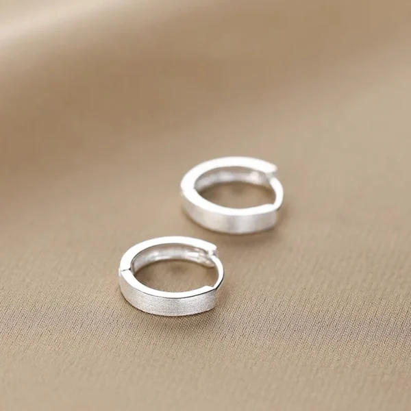 925 Sterling Silver Vintage Shinning Round Earrings For Women Trendy Earring Jewelry Prevent Allergy Party Accessories Gift - Image 3