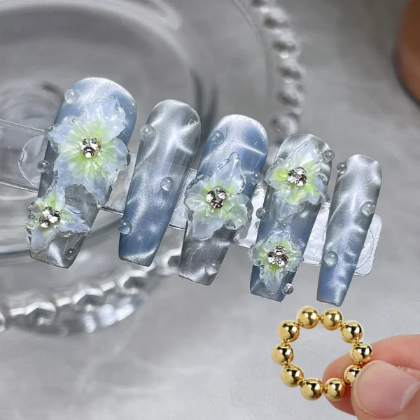 10pcs/20pcs Water Ripple Cat Eye Magnetic Gel Beads Multifunctional Nail Art Flower Carving Cat Magnet DIY Nail Art Design Tool - Image 3