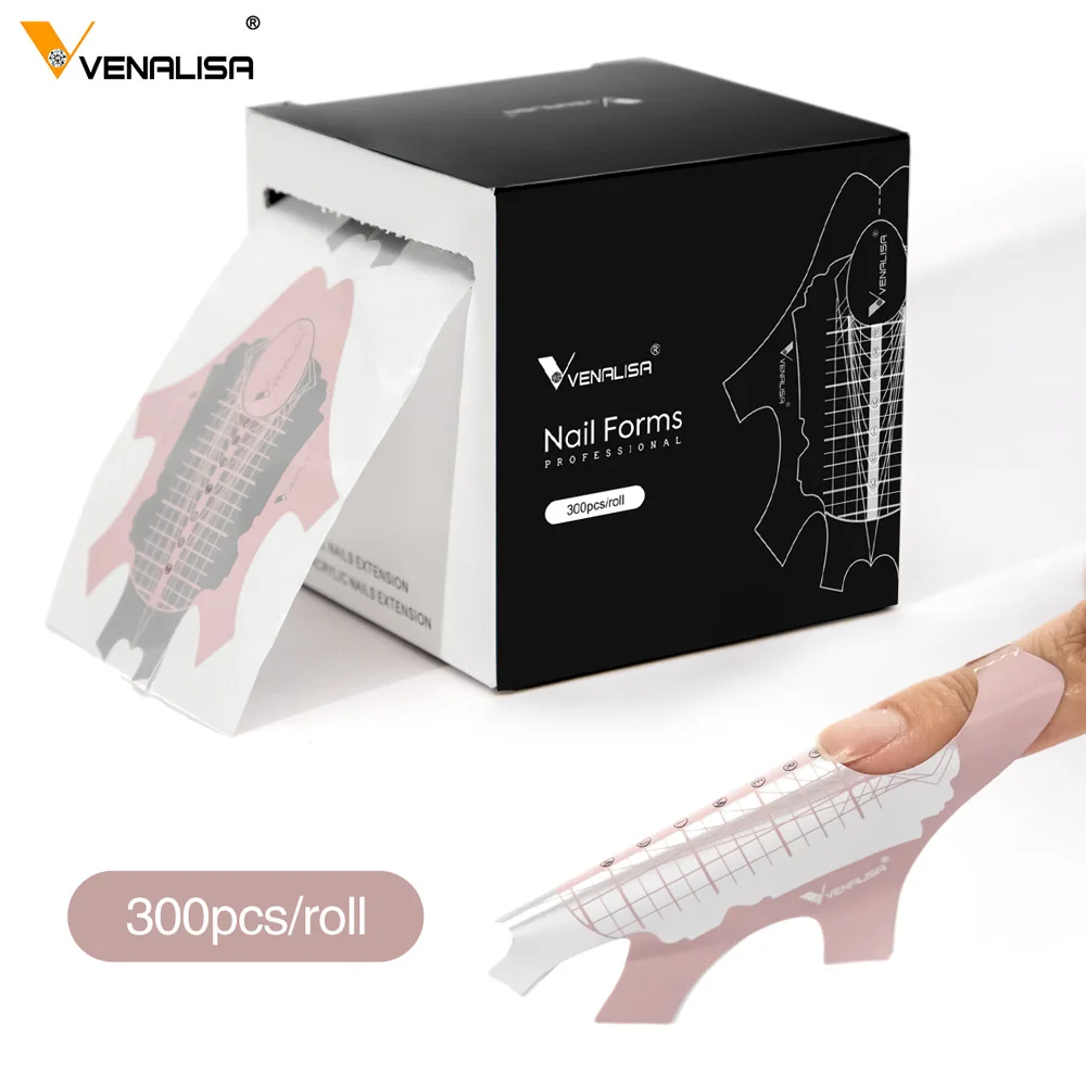 kf-Sf54775deee134be7b1f033bfdf52be0da Venalisa Professional Nail Forms Fast Builder Jelly Gel Extension Fake Nail Shaping Paper Tips NaiI Form Extend Nail Accessory - Image 1