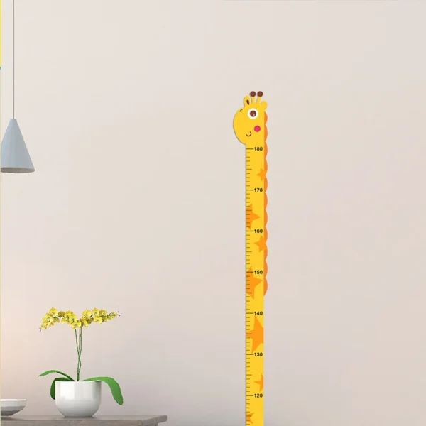 Cute Cartoon Height Sticker Unicorn Dinosaur Giraffe Wall Height Measuring Ruler Stickers For Kids Room Kindergarten Decor - Image 3