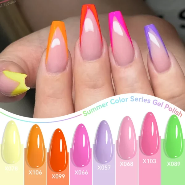 LILYCUTE 7ml Gel Nail Polish For Nails Semi Permanent Soak Off Gel UV LED Varnishes Base Top Matte Coat DIY Nail Art Gel Polish - Image 4