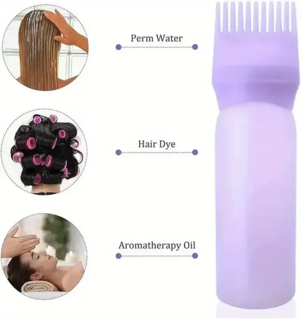 2-piece Hair Dye Tool Set 6.09oz Hair Oil Applicator Bottle and1ml Dil Hair Growth Solid Hair Comb Salon Hairdressing Tools - Image 3