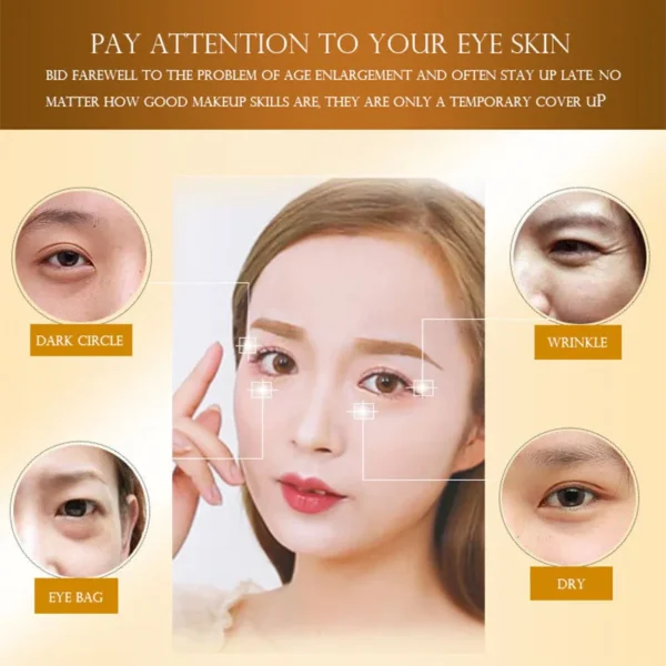 100pcs=50pairs Gold Collagen Eye Mask skincare Anti-Aging Anti Dark Circles Remove Puffiness Moisturizing Eye Patches Skin Care - Image 2
