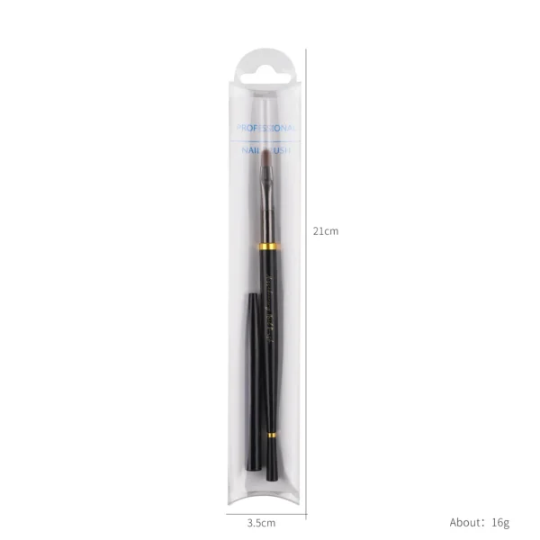 Black Nail Art Brush Gel Brush for Manicure Acrylic UV Gel Extension Pen Fish Nail Polish Painting Drawing Brush Nail Brush - Image 6