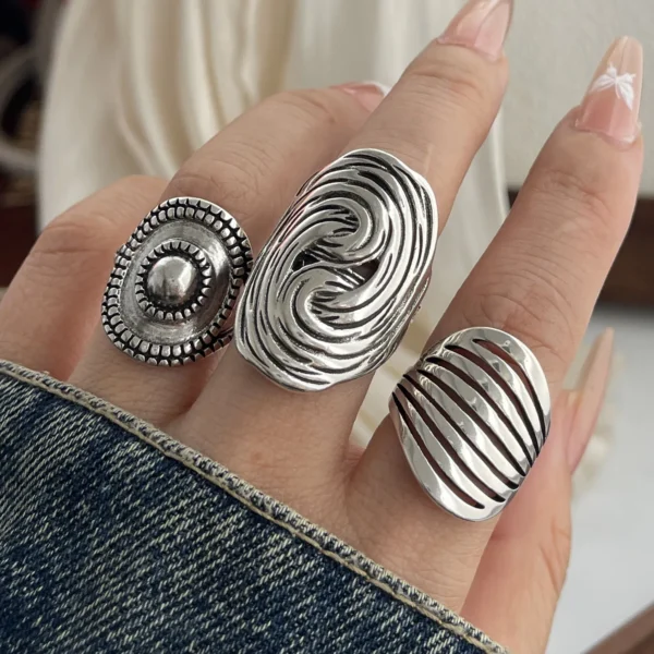 925 Sterling Silver Rings for Women Couple Minimalist Handmade Simple Round Strip Ring Fine Jewelry Gift Prevent Allergy - Image 7