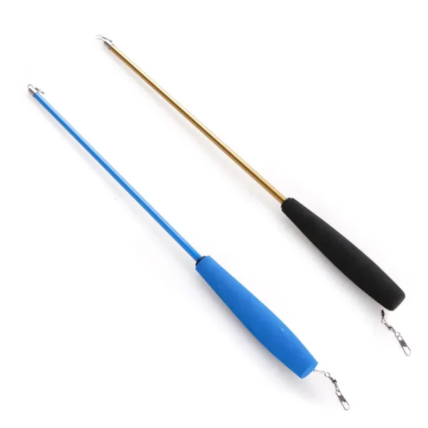 Three-section Fishing Rod Tassel Hair Ball Funny Cat 12-piece Set of Color Feather Replacement Head Cat Toys Interactive - Image 2