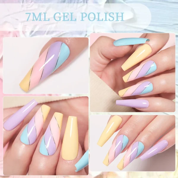 LILYCUTE 7ML Nail Gel Polish Glitter Sequins Gel Long Lasting Soak Off UV LED DIY Nail Art Gel nail supplies for professionals - Image 5